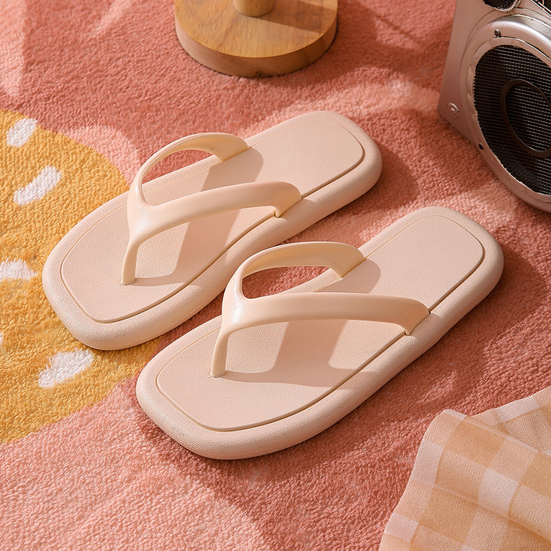 Women's flip-flops summeroutwearins style popularfashionnon-slipdeodorizing filter beach thick soleplaid sandals women