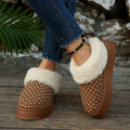 Wholesale plus-size women's autumn snow boots: new styles for independent e-commerce stores, featuring rhinestone embellishments, suede, fleece lining, extra thick padding, and warm, chunky soles