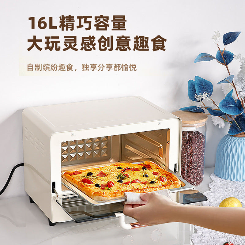 New arrival electric oven 16l high-looking mirror timing constant temperature electric oven all-in-one machine baking barbecue popular upper and lower
