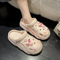 Cartoon matchingnew arrival crocs women's summerthick sole stomping on shit feeling pet outwear sandalsnon-slip soft soleeasiest for match