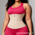 European and american cross-border shaping summer breathable tight corset waist seal zipper double layer mesh pressurized abdominal belt for women