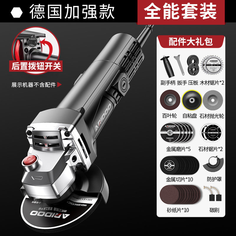 Airidun Angle Grinder Multifunctional Household Grinder Electric Hand Grinding Cutting Machine Handheld Polishing Machine