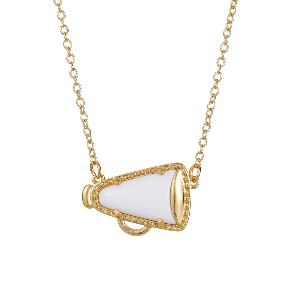 Amazon's new cheer up horn pendant necklace cheerleading support gift necklace with blessing card for women