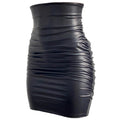 Amazon's independent station best selling pu leather skirt for women, pleated skirt, european and american ins style zipper, high waist hip skirt for women