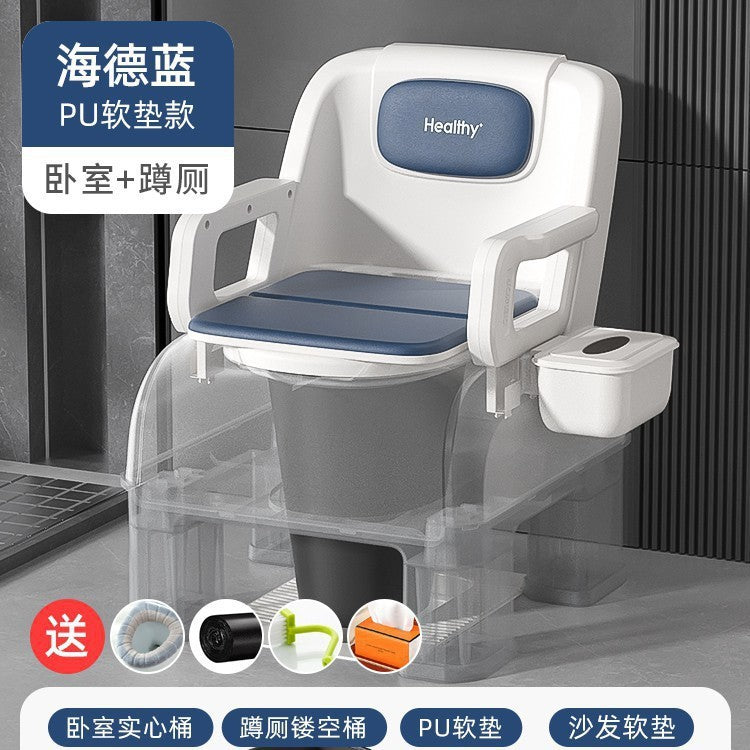 Bedside bedroom potty adult elderly toilet mobile horse room toilet chair bucket household pregnant women the elderly