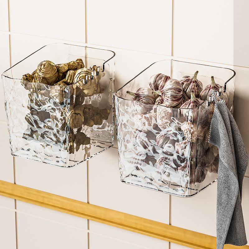 Facial tissue storage box - premium toothpaste, toothbrush, and comb organizer - no-drill shelf for bathroom, kitchen, and general storage
