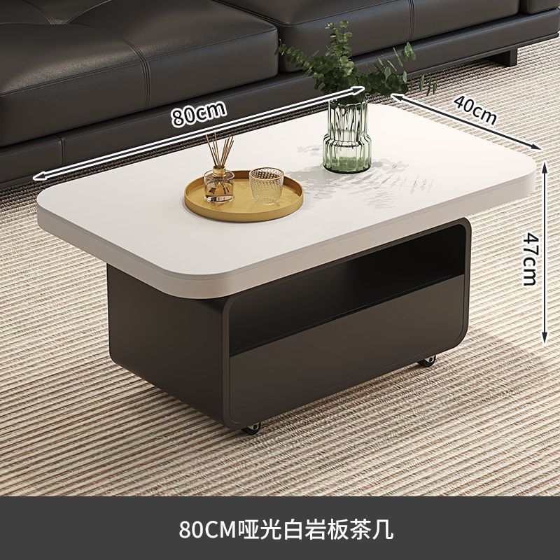Rock slab coffee table rectangular italian normcoreaccessible luxury coffee table small apartment coffee table living room for home coffee table small apartment