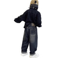 Boys' spring denim jeans, spring/autumn style,  new collection, mid-to-large size boys' pants, kids' boys' loose-fit trousers, trendy