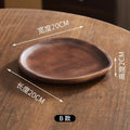 Japanese-style tray, acacia wood serving tray, irregular snack tray, solid wood dessert plate, vintage-inspired storage tray