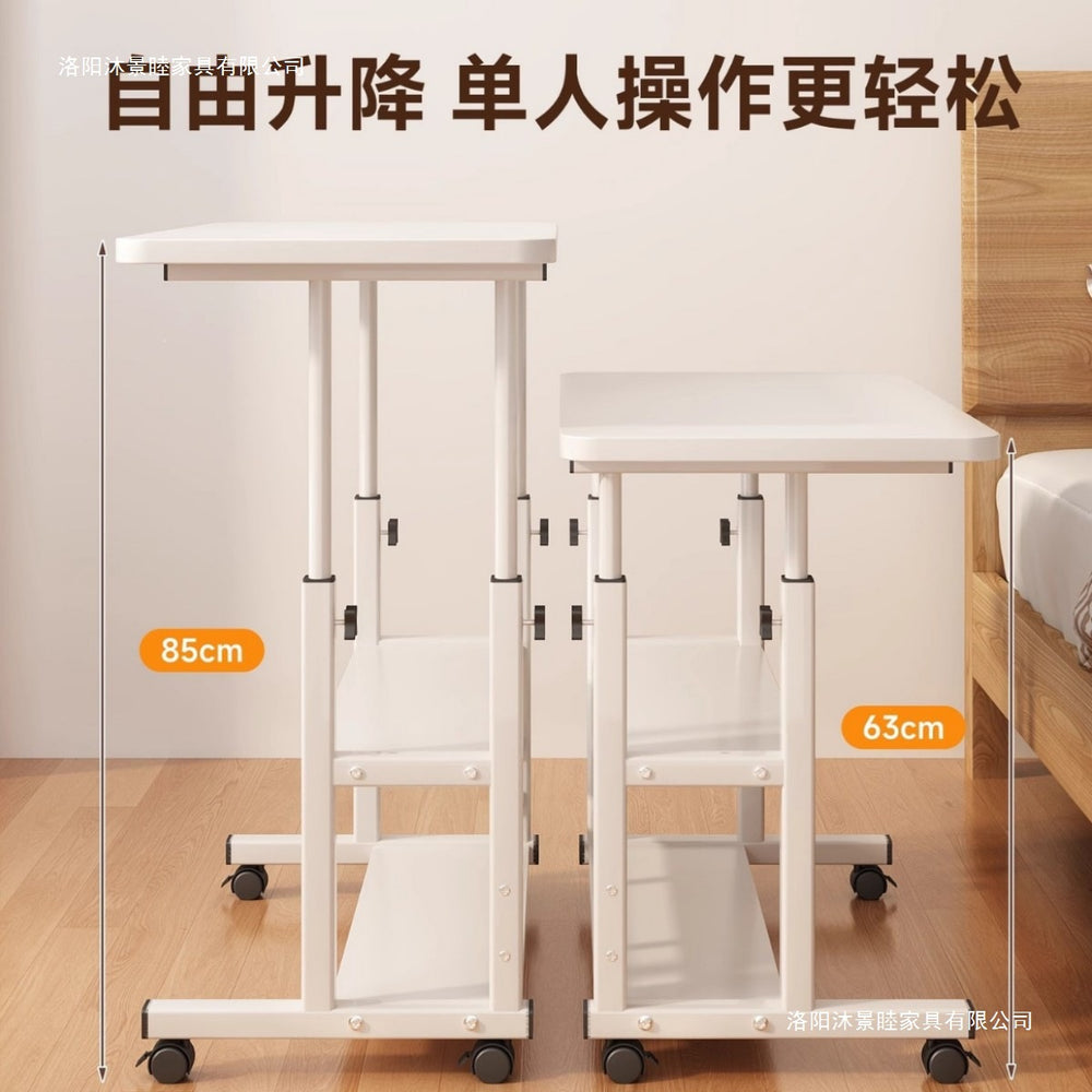 Bedside table with wheels casual small table bedroom for home student desk simple adjustable dormitory lazy computer desk