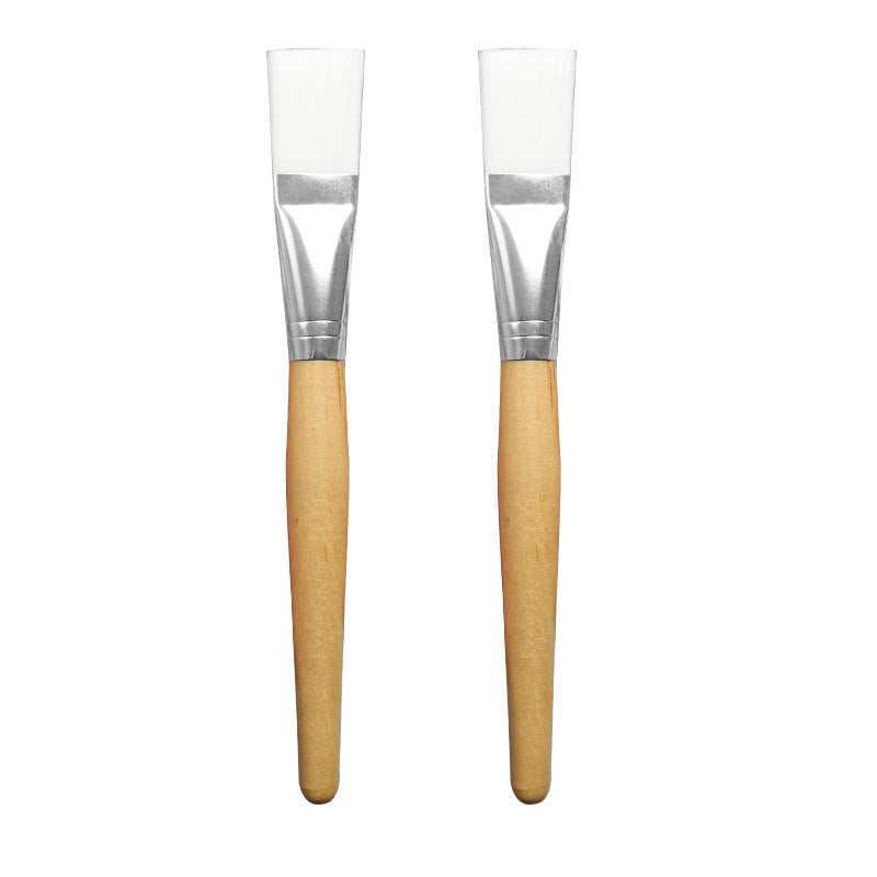 Beauty brush wooden pole facial mask brush beauty tool makeup brush solid wooden pole residual powder blush powder bottom loose powder brush
