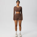 new arrivalhigh waist tight nude yoga suit quick-drying breathable outdoor casual running fitness sports suit