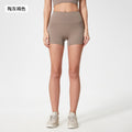 Spring/summer new women's seamless yoga shorts - double-sided brushed training running sports 3/4 length hot pants s2046