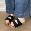new birkenstock-style women's sandals - summer outdoor wear, double strap, velcro closure, fashionable, non-slip beach slides - women's export model