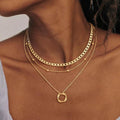 Versatile layered necklace for cross-border e-commerce: european and american fashion, exquisite stainless steel choker, women's jewelry wholesale