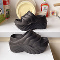2025 new eva high heel slippers, fashionable chunky sole trendy slippers, 10cm women's slippers for outdoor wear, in-stock ins style