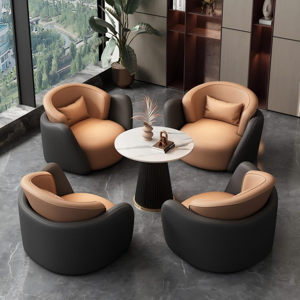 Negotiation table and chair set, lounge area, modern light luxury lounge area, reception table, negotiation table, sales office, beauty salon reception