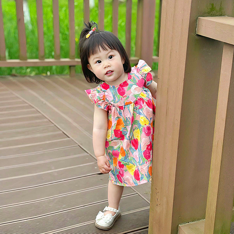 Kids' dresses : sweet girls' summer sleeveless princess dress, camisole dress, class a ins style children's clothing