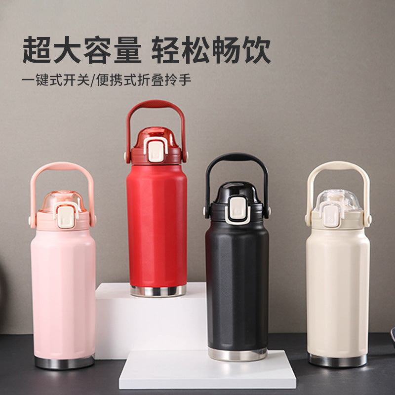 316 high-quality portable sports water bottle - scratch-resistant, wear-resistant powder-coated finish, large capacity with customizable logo engraving