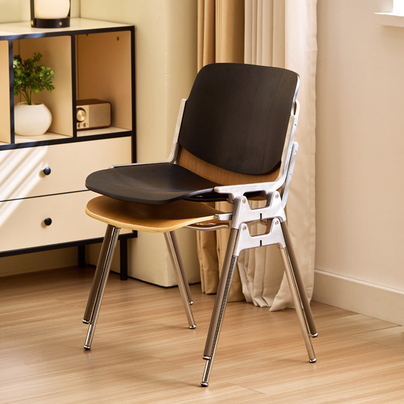 Custer medieval dining chair Bauhaus household solid wood back chair retro aluminum alloy stool restaurant cafe chair