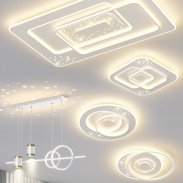 Lighting combination Whole house package Living room light Simple modern atmosphere New main light Intelligent ceiling light