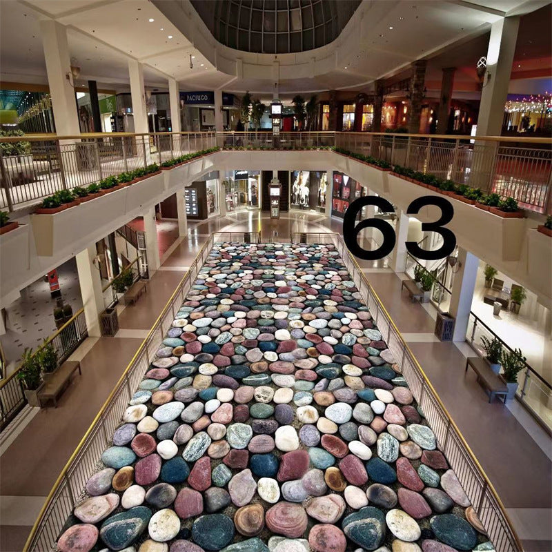 Minimalist modern 3d printed non-slip hallway carpet, hotel, mall, lobby, aisle floor mat roll, home use