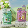 Kids sippy cup large capacity divided double drinking cup student high-looking portable cup girl summer portable drinking cup