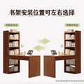 Corner desk for home bedroom study, small apartment computer desk with storage, minimalist modern office writing desk