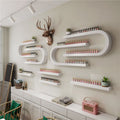 Nail salon iron u-shaped wall-mounted display rack for nail polish and nail art supplies - wall-mounted storage shelf