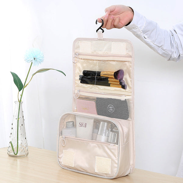 Wholesale high-value cosmetic bag large-capacity men's cosmetic bag portable travel student waterproof hook bag toilet bag