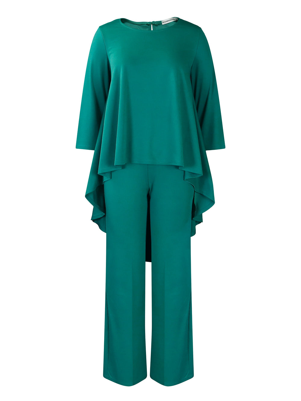 D3260  foreign trade women's fashion european and american style elegant plus size long sleeve top and wide leg pants cross-border set