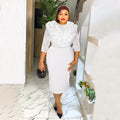 African cross-border foreign trade european and american clothing new arrival  independent station plus sizeolelegantwork clothing hip dress