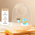 Baby eating bib waterproof silicone rice bib kids soft feeding bib baby anti-dirty feeding saliva bib