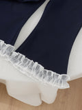 Baby clothing kids set children outfit blue suspender tops+pants children's clothing