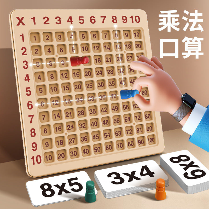 Nine-nine multiplication formula table for primary school students in the second grade of mathematics 99 multiplication formula teaching aids logical thinking educational toys