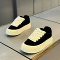 Men's 2026 new summer breathable casual skate shoes - unique design, chunky sole, height increasing, non-slip, wear-resistant, trendy black sneakers