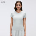 Spring/summer new women's short-sleeve crew neck sports t-shirt - running, fitness, slim-fit, breathable yoga top - s2067