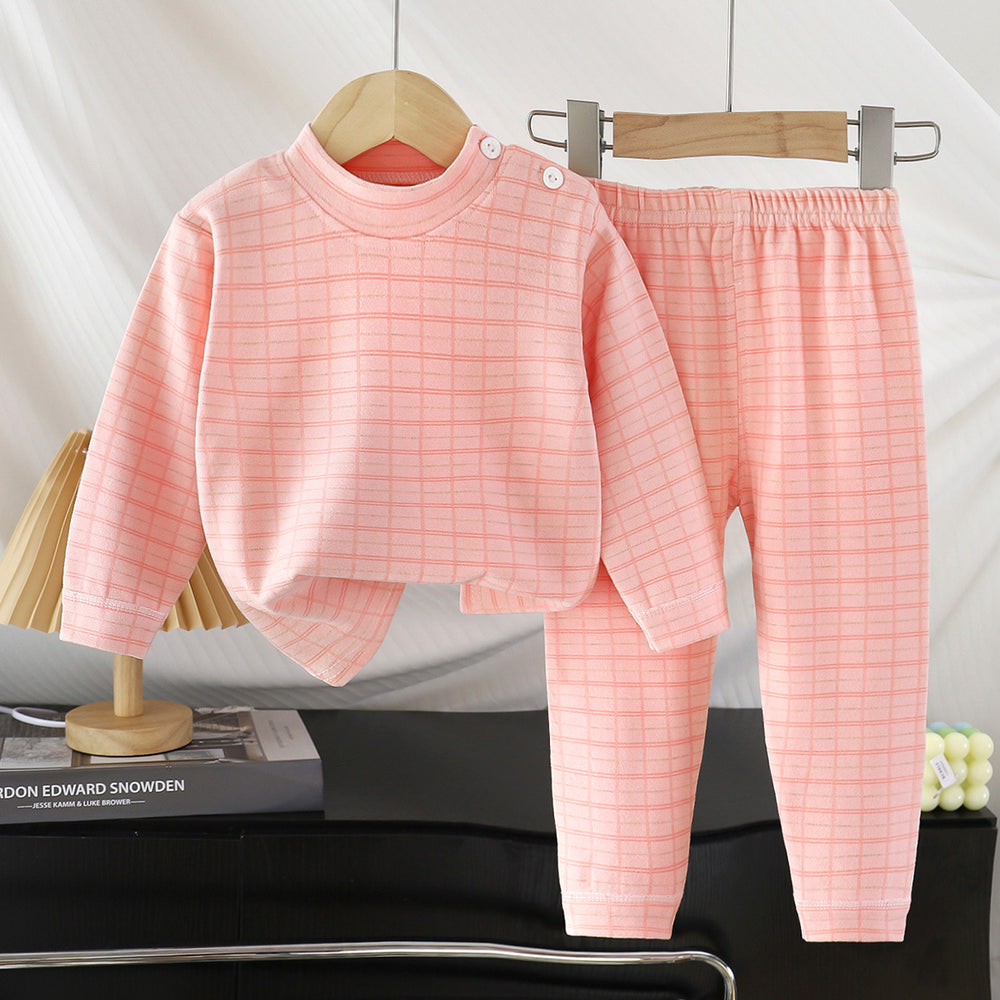 Kids home wear suitfall and winter boys autumn clothes and long pants children's german velvet pajamas girl bottomheattechintimates