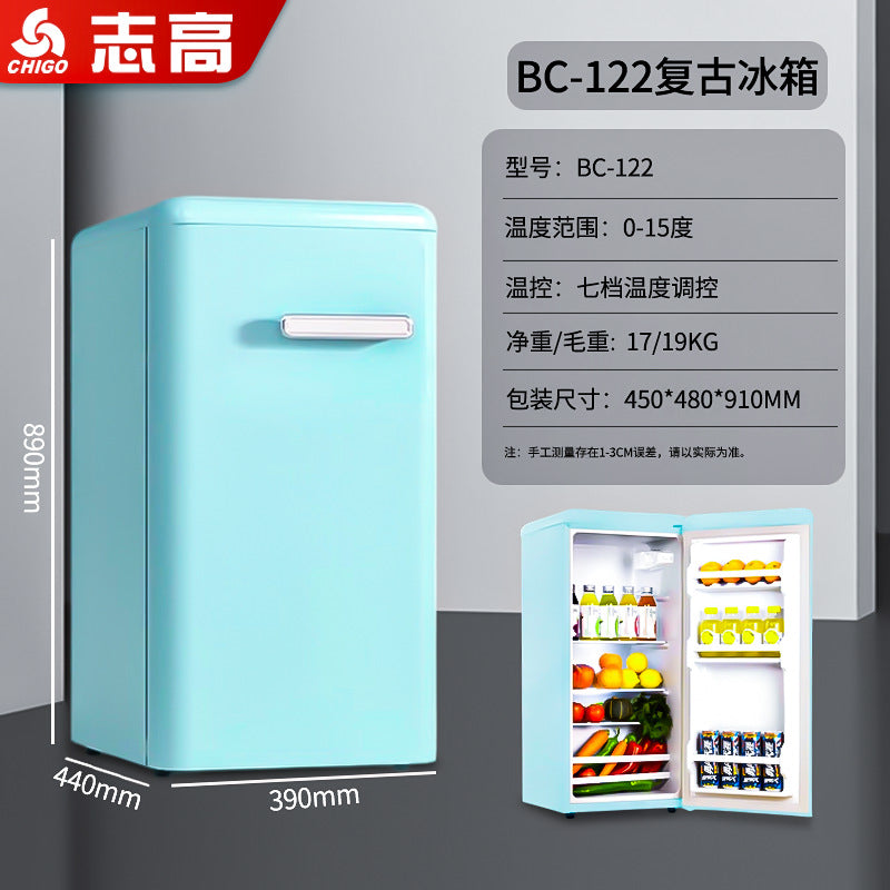 foreign trade single-door refrigerator, small household refrigerator, mini breast milk freezer, hotel small refrigerator, energy saving