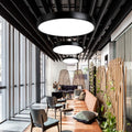 Led round pendant light barber shop lamp office ceiling light hanging wire light bar counter light live stream industrial style lighting fixture