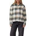Amazon fashionpolo collar plaidlong sleevesshirt women's  spring new arrivalretrofashiontops