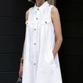 Amazon fashion urban minimalist chic versatile polo collar dress - women's new summer slimming dress