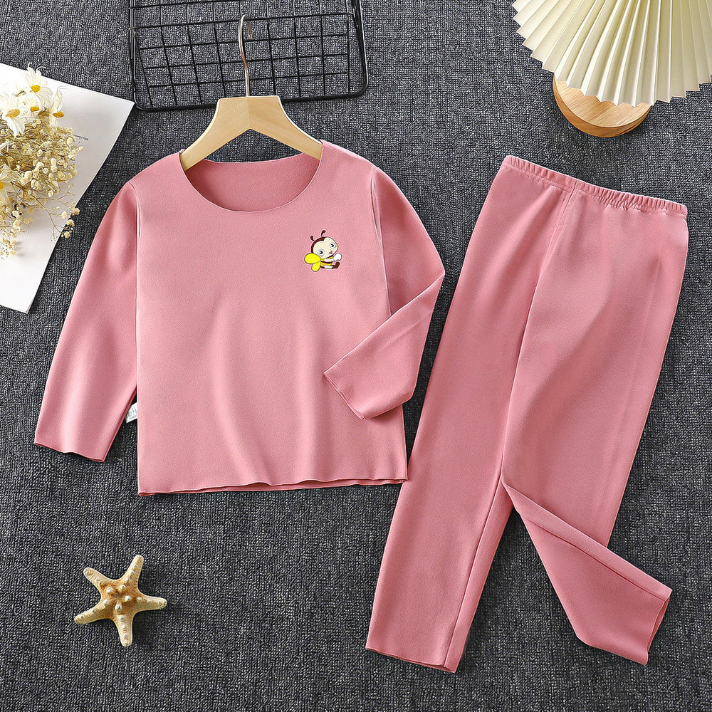 Kids' german velvet pajama set - autumn/winter thermal underwear for boys and girls - warm sleepwear for children and teens - homewear - children's clothing