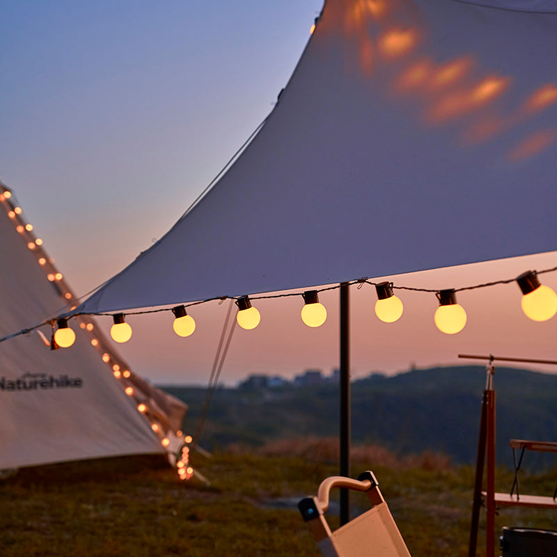 Lanterns Outdoor camping Ambient light string Arrangement tent canopy decorative lights Round ball light string Flashing lights String lights Full sky
