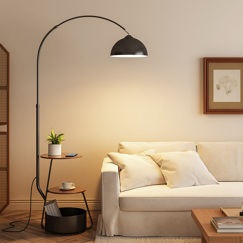 Fishing floor lamp retro living room sofa with storage rack all-in-one table lamp medievalclassy bedroom bedside lamp