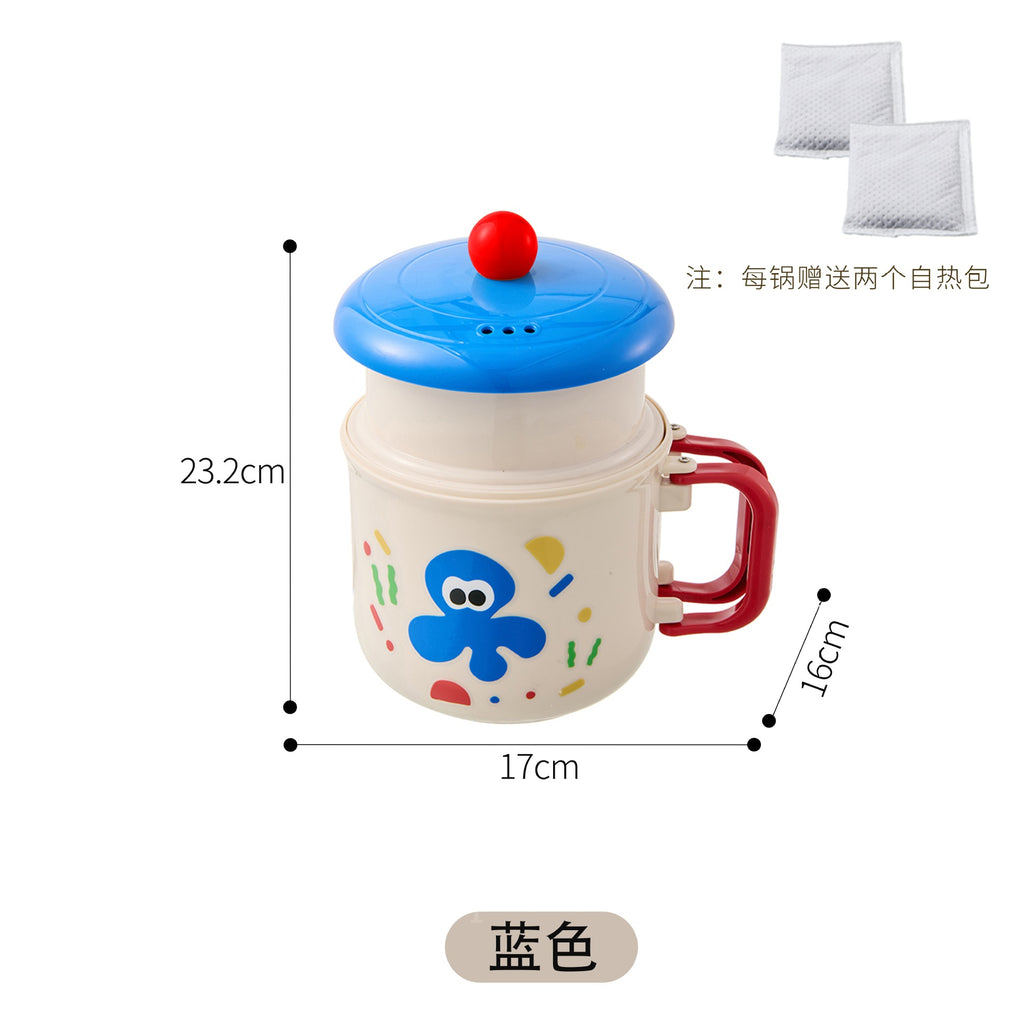 Food grade 304 stainless steel self-heating bowl dormitory student meals self-heating box heating instant noodle bento box cross-border