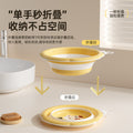 Baby foldable washbasin - portable soft rubber face basin for baby's bottom washing - travel-friendly & home use - hangable design