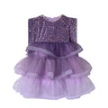Girls' dress - new autumn  collection: stylish and sophisticated purple performance gown for baby girls, princess dress for children