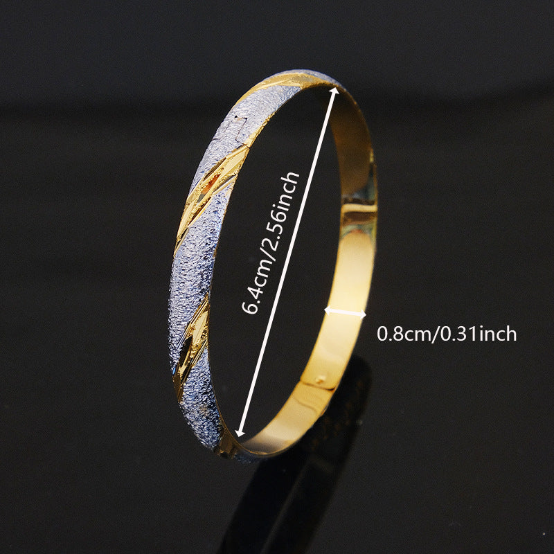 hot selling 4pcs ethiopian two-color women's bracelet fashion dubai wedding bracelet