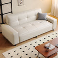 2026new arrival cat scratch leather sofa living room small apartment casual modern straight row apartment rental double three-person fabric sofa
